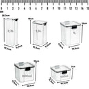 Kit 5 Potes Herméticos Crystal-Lock