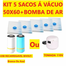 Kit Vácuo Inteligente Pro: 5 Sacos + Bomba Automática