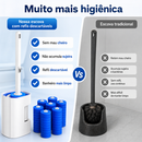 Toilet Brush with Disposable Refills, Toilet Cleaning Holder, 16-Refill Kit