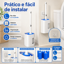 Toilet Brush with Disposable Refills, Toilet Cleaning Holder, 16-Refill Kit
