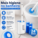 Toilet Brush with Disposable Refills, Toilet Cleaning Holder, 16-Refill Kit