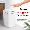 Lixeira Inteligente Automática 15L Sem Toque Sensor Infravermelho Tampa Automática Cozinha Banheiro